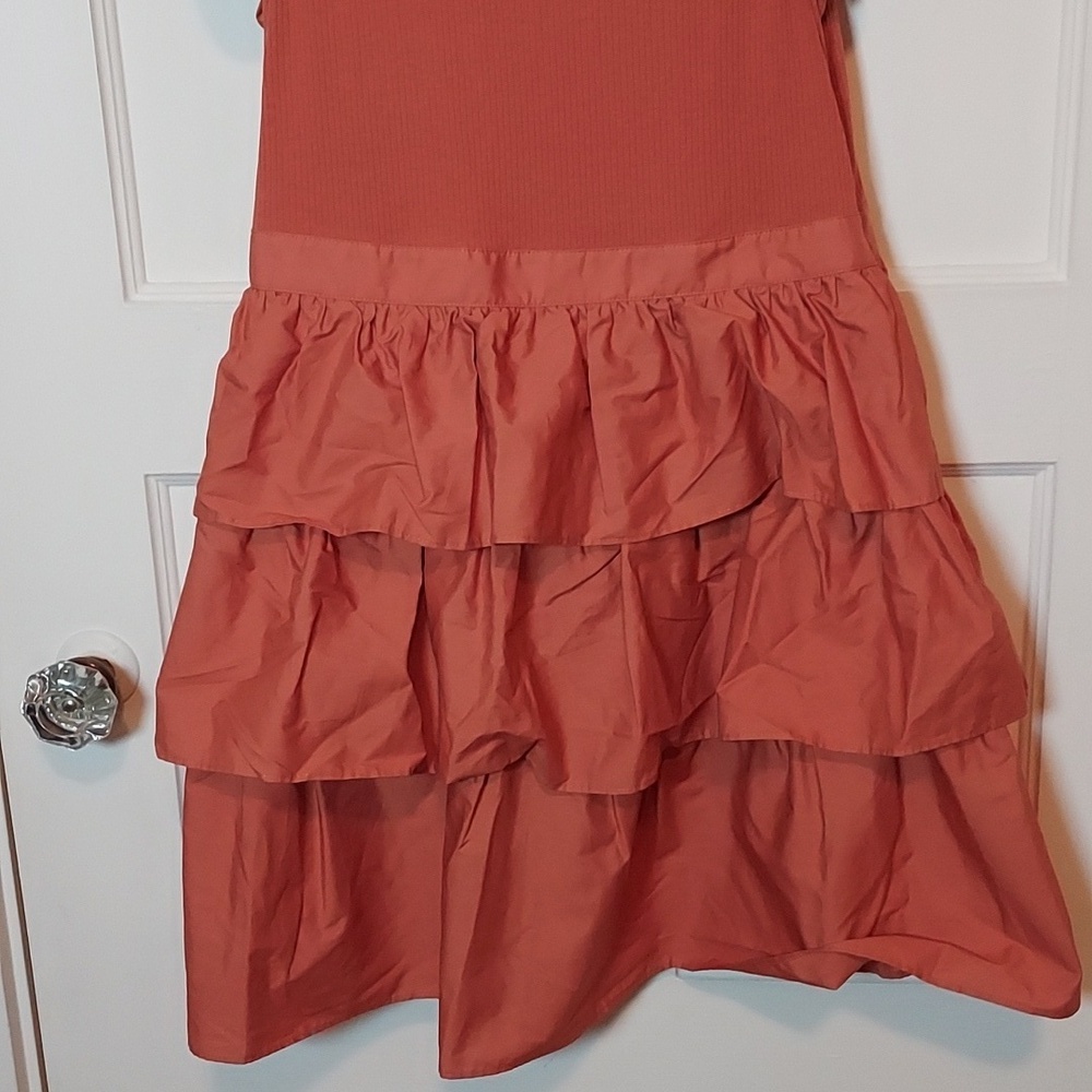 Ulla Johnson Hanna Tiered Ruffle Mini Dress Auburn - Picture 5 of 16
